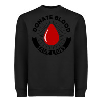 Black donate blood save lives blood donor Heavyweight Sweatshirt - artisFamous