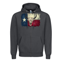 Smoke distressed tesas flag Zipper Hoodie - BarkalooDesign