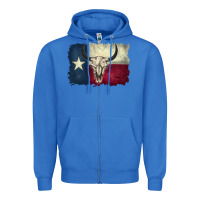 True Royal distressed tesas flag Zipper Hoodie - BarkalooDesign