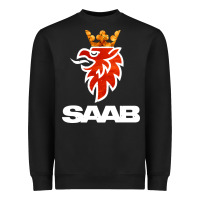 Black saab Heavyweight Sweatshirt - artisFamous