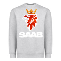 Heather Grey saab Heavyweight Sweatshirt - artisFamous