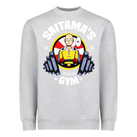 Heather Grey anime gym Heavyweight Sweatshirt - artisFamous