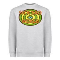 Heather Grey sick sad world Heavyweight Sweatshirt - artisFamous