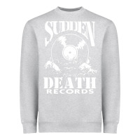 Heather Grey sudden death records Heavyweight Sweatshirt - artisFamous