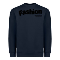 Navy fashion records Heavyweight Sweatshirt - artisFamous