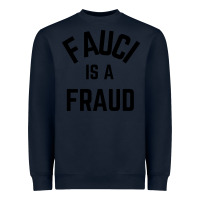 Navy fauci is a fraud Heavyweight Sweatshirt - artisFamous