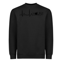 Black house music heartbeat Heavyweight Sweatshirt - artisFamous