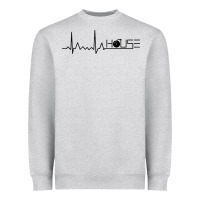 Heather Grey house music heartbeat Heavyweight Sweatshirt - artisFamous
