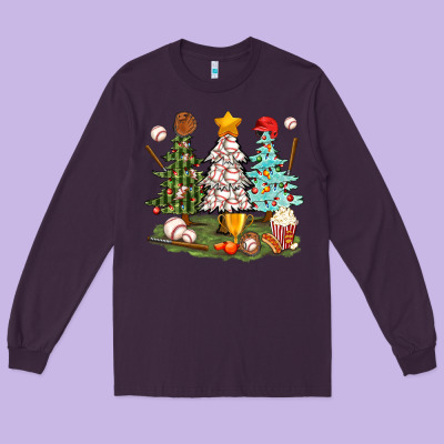 Baseball Trees Bbs Long Sleeve Tee Designed By Bundleandbundleshop