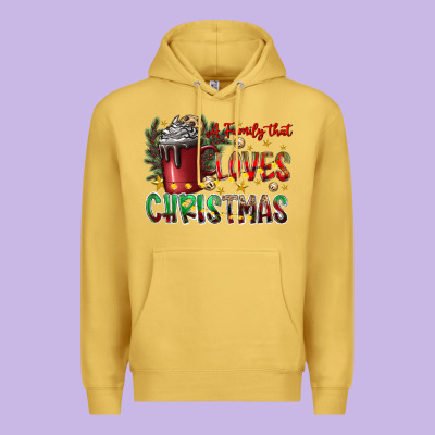 Afamilytloveschristmas Premium Hoodie Designed By Cowhidedigitalart