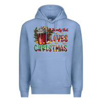 Colony Blue afamilytloveschristmas Premium Hoodie - CowhideDigitalArt