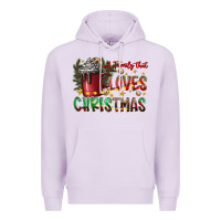 Lilac afamilytloveschristmas Premium Hoodie - CowhideDigitalArt