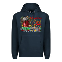 Navy afamilytloveschristmas Premium Hoodie - CowhideDigitalArt
