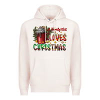 Pale Pink afamilytloveschristmas Premium Hoodie - CowhideDigitalArt
