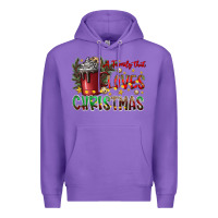 Purple afamilytloveschristmas Premium Hoodie - CowhideDigitalArt