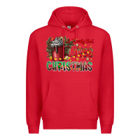 Red afamilytloveschristmas Premium Hoodie - CowhideDigitalArt