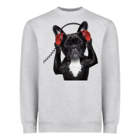 French Bulldog Dj Style Heavyweight Sweatshirt | Teevron