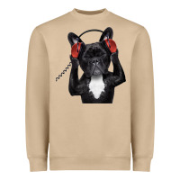 Mushroom french bulldog dj style Heavyweight Sweatshirt - artisFamous