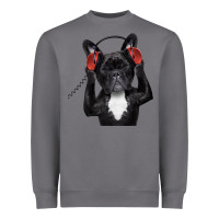 Storm french bulldog dj style Heavyweight Sweatshirt - artisFamous
