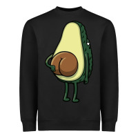 Black funny fruit avocado Heavyweight Sweatshirt - artisFamous