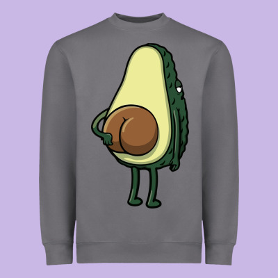 Funny Fruit Avocado Heavyweight Sweatshirt Designed By Artisfamous