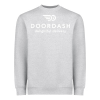 Heather Grey doordash Heavyweight Sweatshirt - artisFamous
