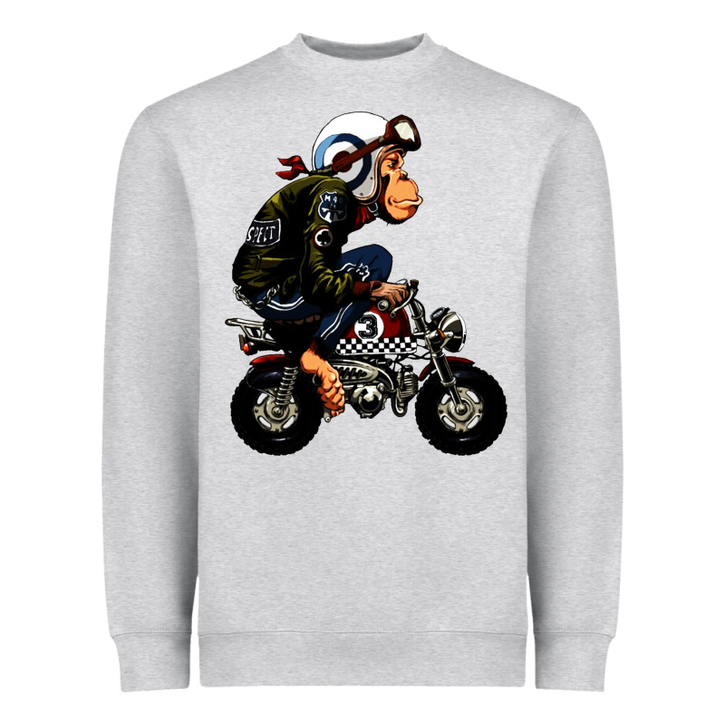 Monkey Bike Cartoon Heavyweight Sweatshirt by artisFamous | Teevron