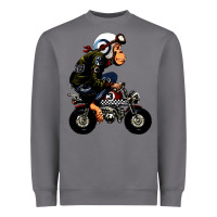 Storm monkey bike cartoon Heavyweight Sweatshirt - artisFamous