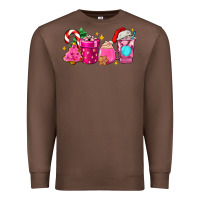 Chestnut pink christmas coffee cups Premium Sweatshirt - AdoDesignShop