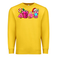 Lemon pink christmas coffee cups Premium Sweatshirt - AdoDesignShop