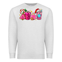 Oatmeal Heather pink christmas coffee cups Premium Sweatshirt - AdoDesignShop