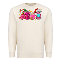 Sandshell pink christmas coffee cups Premium Sweatshirt - AdoDesignShop