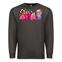 Smoke pink christmas coffee cups Premium Sweatshirt - AdoDesignShop