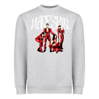 Heather Grey maneskin rock Heavyweight Sweatshirt - artisFamous