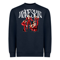 Navy maneskin rock Heavyweight Sweatshirt - artisFamous