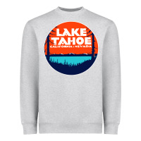 Heather Grey lake tahoe california Heavyweight Sweatshirt - artisFamous