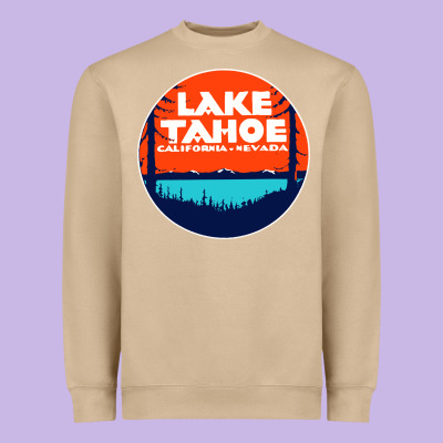 Lake Tahoe California Heavyweight Sweatshirt Designed By Artisfamous