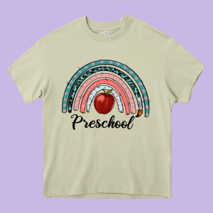Preschool Rainbow Heavy Core Tee Designed By Ranaportraitstore