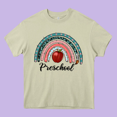 Preschool Rainbow Heavy Core Tee Designed By Ranaportraitstore
