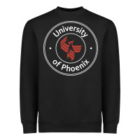 Black university of phoenix white red Heavyweight Sweatshirt - artisFamous
