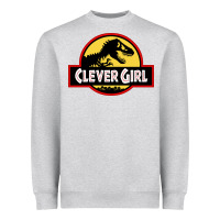 Heather Grey clever girl Heavyweight Sweatshirt - artisFamous