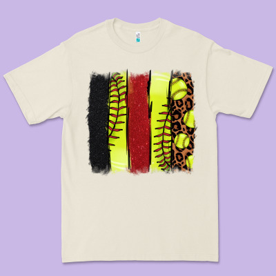 Softball Brushstroke Premium Tee Designed By Howdyjamesfarm