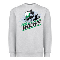 Heather Grey timber wolves Heavyweight Sweatshirt - artisFamous