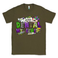 Army Green dental hygienest mardi gras Classic Tee - CowGirlArtShop