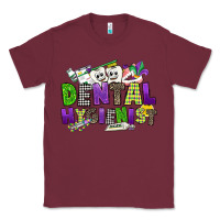 Burgundy dental hygienest mardi gras Classic Tee - CowGirlArtShop