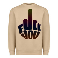 Fuck You Middle Finger Heavyweight Sweatshirt | Teevron