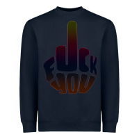 Navy fuck you middle finger Heavyweight Sweatshirt - artisFamous