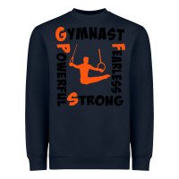 Navy awesome gymnastics boy gymnast power strong Heavyweight Sweatshirt - artisFamous
