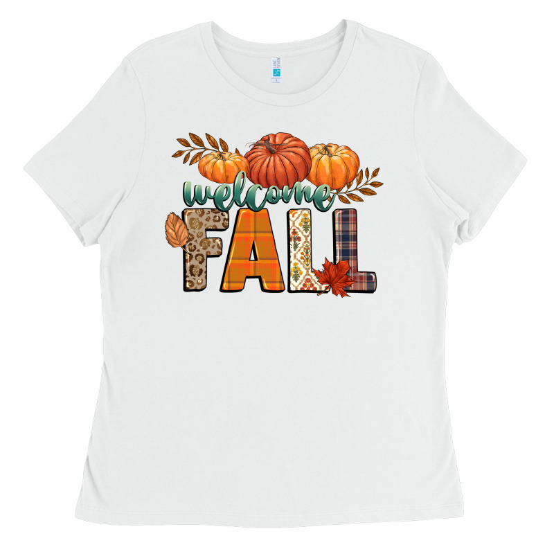 Welcome Fall Ladies Tee by CowGirlArtShop | Teevron