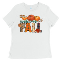White welcome fall Ladies Tee - CowGirlArtShop